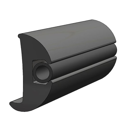 Taco Marine TACO Flexible Vinyl Black Rub Rail 1-1/16 x 1-7/8 50, L V11-2423BKA50-1